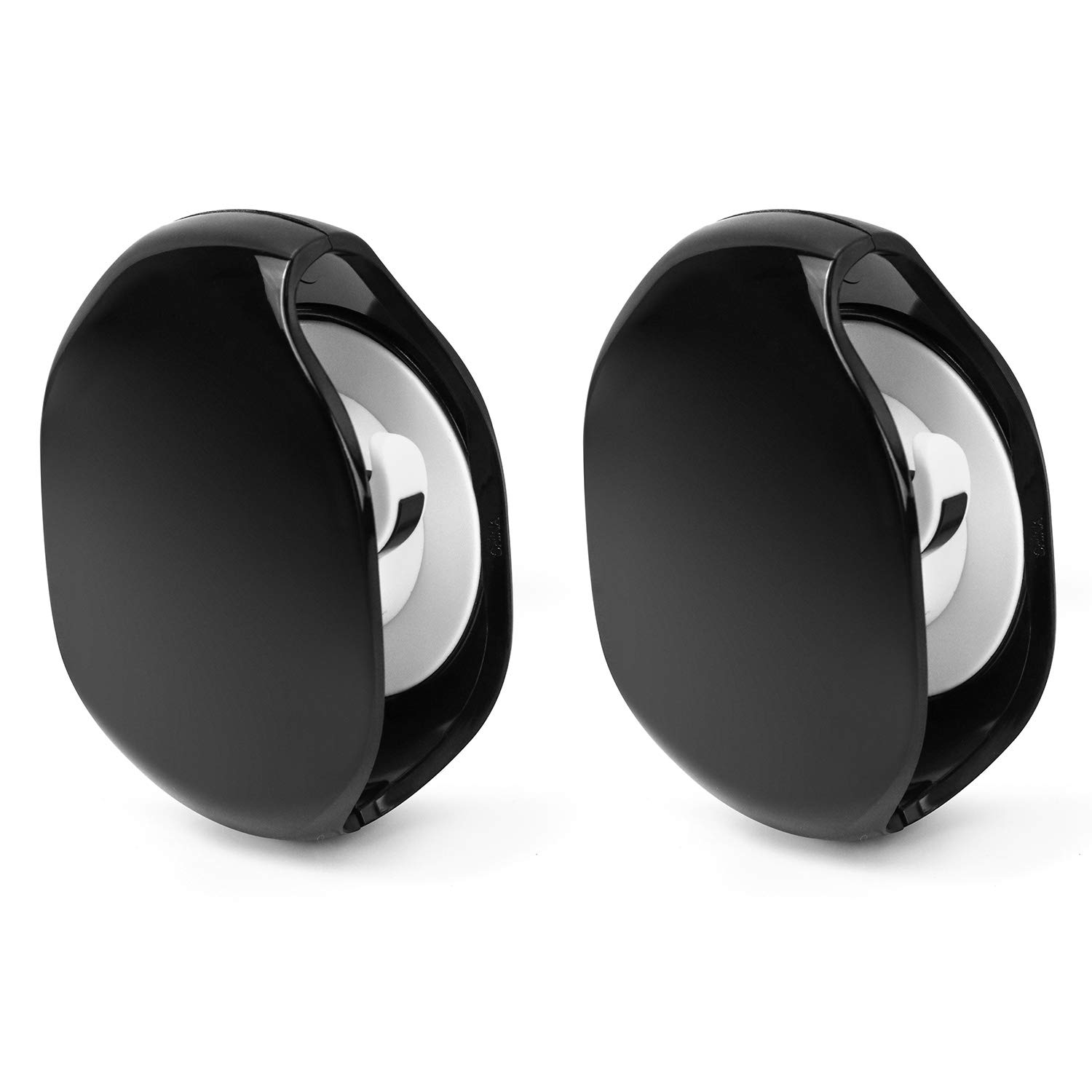 QWORK Automatic Portable Cable Winder, Retractable Cord Organizer for Earphone, USB Cable and Charging Cable, 2 Pack, White