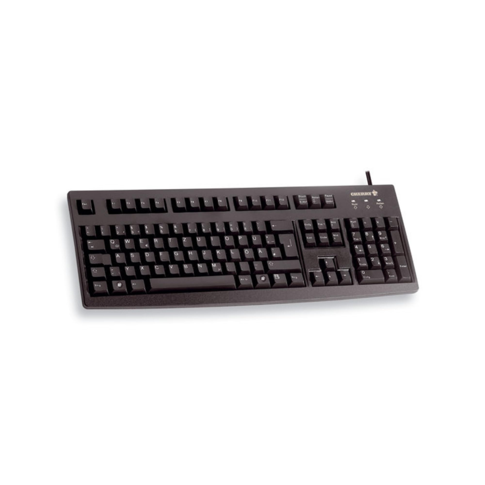 CHERRY G83-6104, Wired Keyboard for Industrial Applications, EU Layout (QWERTY), Abrasion- Resistant Keys, Easy to Clean, Recyclable, Black