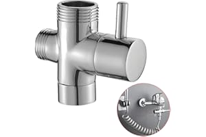 3-Way Shower arm Diverter Valve 1/2 inch, Brass Shower Head Splitter 3 Way, G1/2 Metal Shower Diverter Valve Replacement with