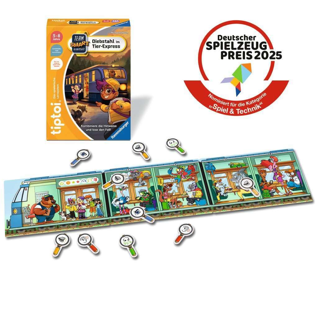 Ravensburger tiptoi Spiel 00226 - Team SMART ermittelt - Diebstahl im Tier-Express, fantastisches Logikspiel für Kinder ab 5 Jahren 3