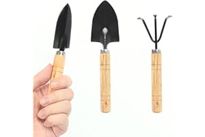 Gardening Tool Set:3 Small Garden Tool, Garden Spade Hand Shovel,Shovel, Trowel and rake. Garden Spade Hand Shovel, Weeding, 