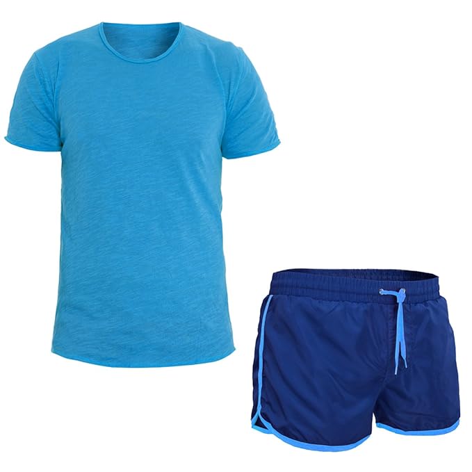 t shirt azzurra uomo