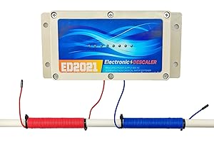 DICSLEY Whole House Electronic Water Descaler, Salt Free Hard Water Conditioner, Reduces Limescale and Rust Buildup, Easy Installation, Chemical Free Solution for Whole House