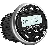 GUZARE Marine Radio Bluetooth Stereo Audio Waterproof Radio Boats FM AM Gauge Stereo Golf Cart Marine Stereo Receiver Audio Systems for RV UTV Yacht