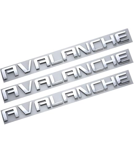 Amazon.com: Yoaoo 3Pack OEM Chrome Avalanche Nameplate