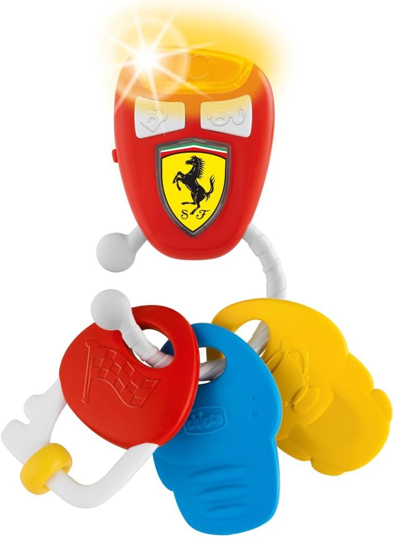 Chicco Electronic Ferrari Car Key for Babies and Toddlers Toy Key with