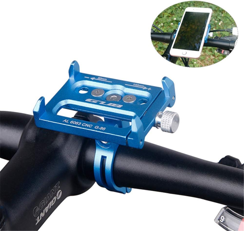 GUB G-86 Motorcycle and Bicycle Cell Phone Holder Aluminum Universal Adjustable Phone Mount Smartphone Holder Bike Handlebar Cell Phone Holder for iPhone X 5 6 7 8 Plus Samsung LG