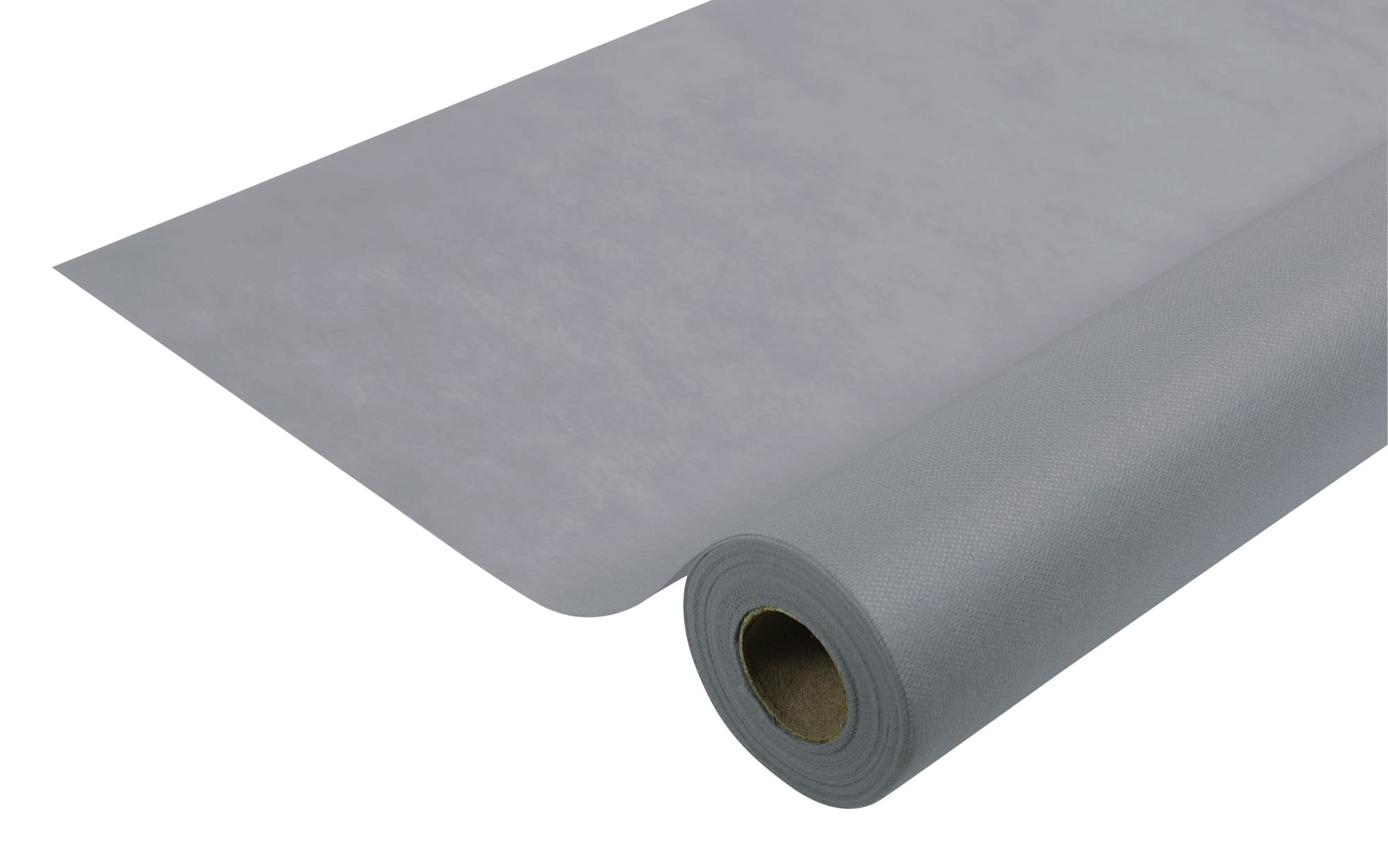 Disposable spun bound non-woven tablecloth - Roll 10 M long X 1.20 M wide - Tear-proof, water-repellent and wipe able material - Ash gray (bright) — image 1