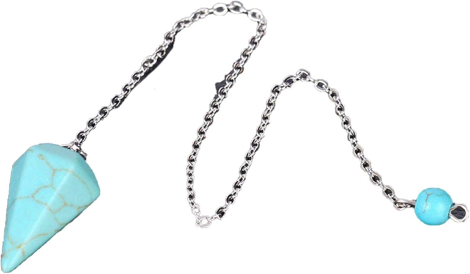 henyangsh Small Size Pendulum Natural Stone Amulet Healing Crystal