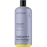 ATTITUDE Liquid Fabric Softener, Made in Canada, Natural Ingredients, White & Colored Clothing, Deodorizes, Gentle on Delicat