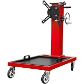 Jack Boss 1100 lbs Engine Stand with Single Hand Gear Lock System | Rotating 360&deg; Under Loading,Removable Drip Pan,Magnetic Tool Tray, Solid PU Brake Wheel,for Vehicle Maintenance, Auto Repair