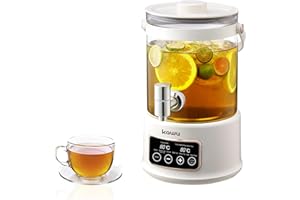 Kawu Electric Kettle, 2.5L Health Pot with Temperature Control, 7-in-1 Multi-function Glass Electric Kettle, Built-In Timer, Keep Warm, Touch Control Smart Tea Maker for Soup, Porridge, Herbal Tea