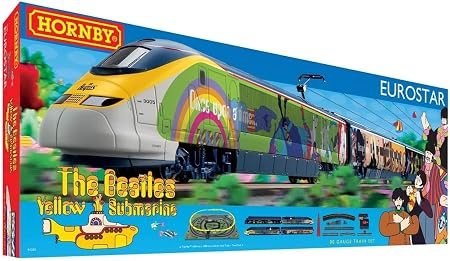 Hornby R1253M Eurostar Yellow Submarine Train Set - Analogue: Amazon.co ...