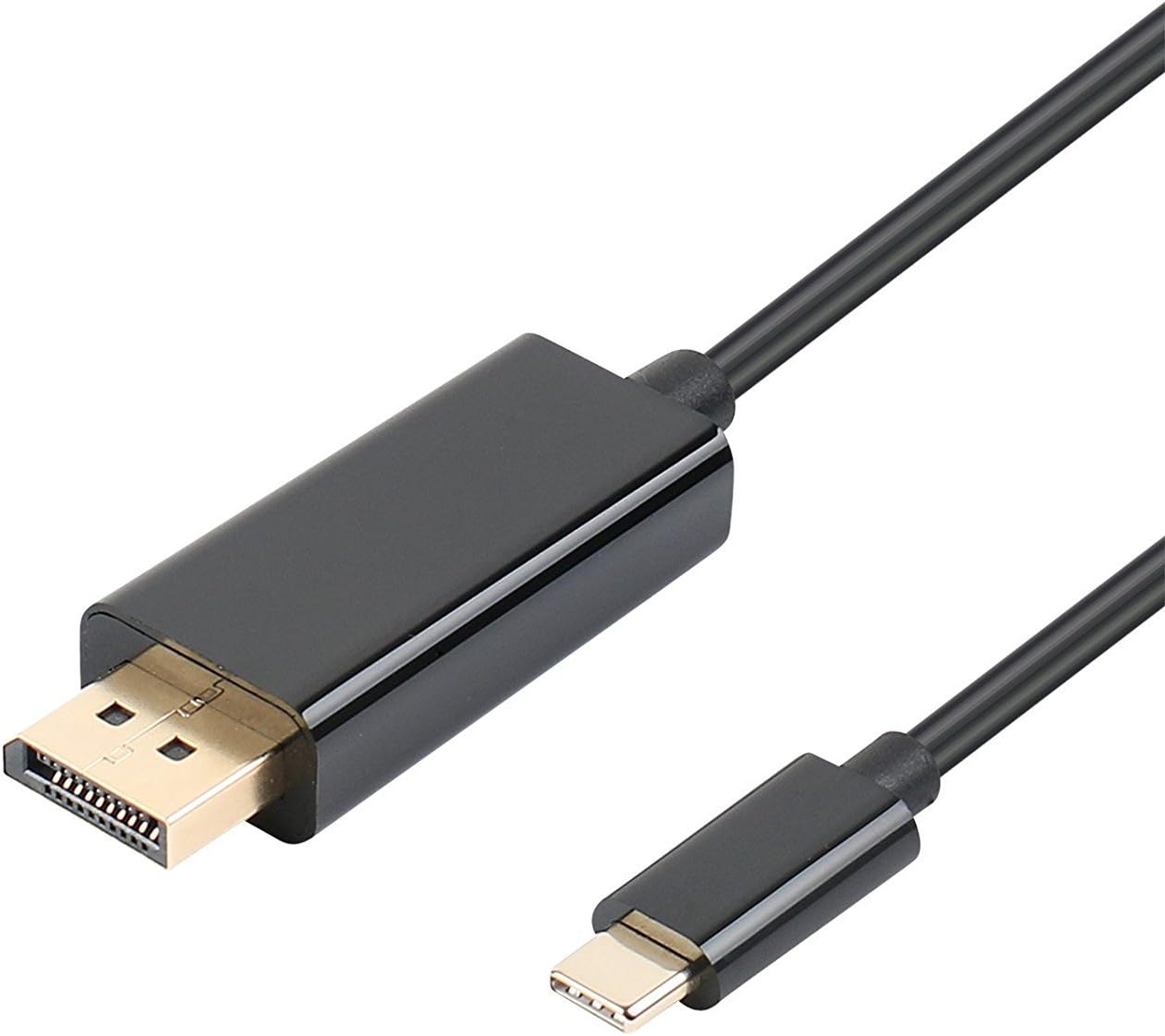 DP to HDMI, ISNOWOOD 10FT Gold Plated DisplayPort to HDMI HDTV Cable Black