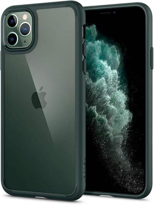 Amazon Com Spigen Ultra Hybrid Designed For Iphone 11 Pro Max Case 19 Midnight Green