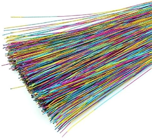 50Pcs 1Mm Diameter 80Cm Long Plastic Covered Gold Wire Iron Wire Used For Diy Nylon Stocking Flower Garland Making Supplies