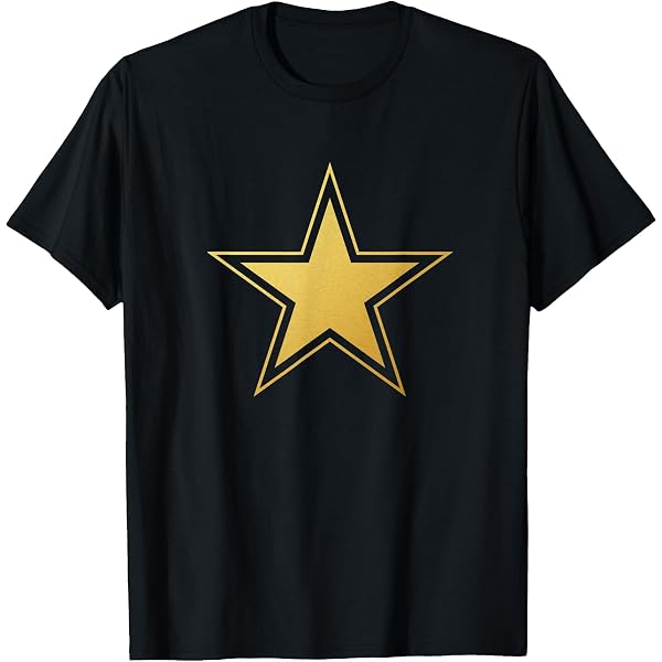 Amazon.com: Blue Shirt Yellow Star Funny Graphic Print Tee Top T