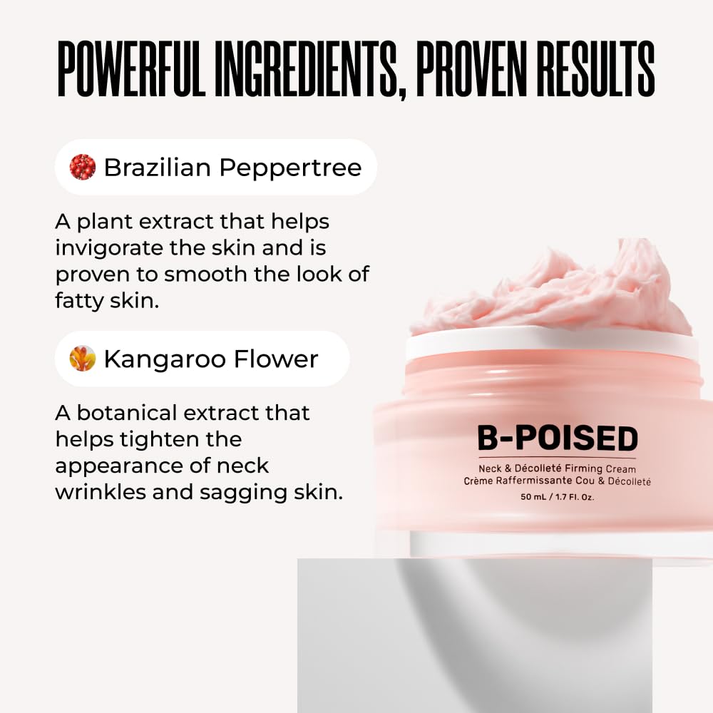MAËLYS Cosmetics B-POISED Neck & Décolleté Firming Cream for Tightening and Firming - Neck Cream for Sagging Skin - Smooths The Look Of Fine Lines and Wrinkles in the Décolleté Area