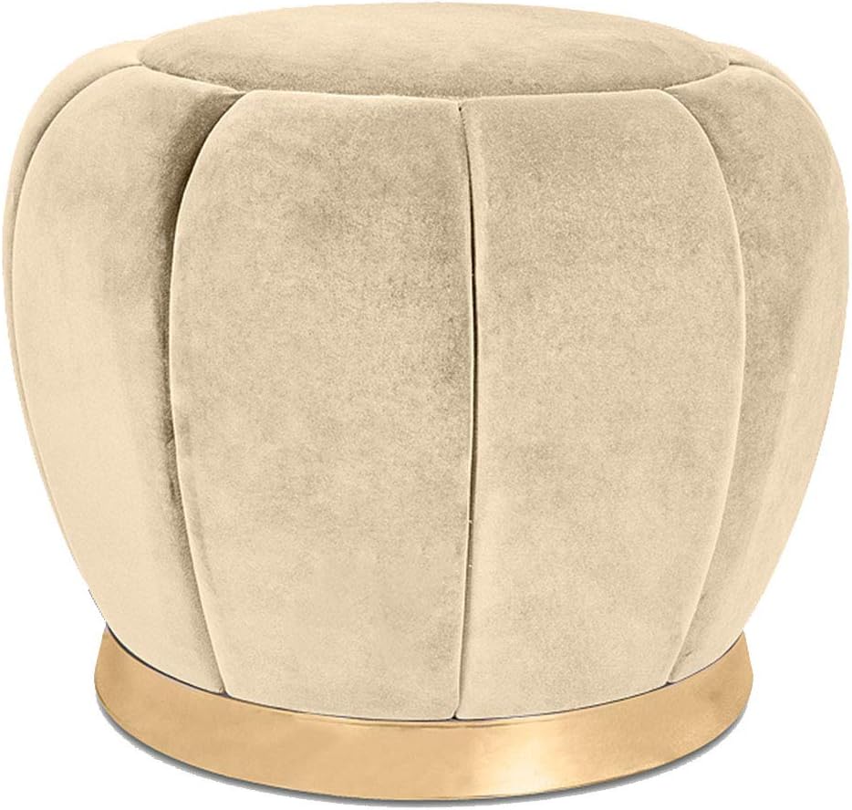 OUG Simple Stool/Stylish Stool, Wooden Material, Soft Texture, Stainless Steel Base, Strong Carrying Capacity, Suitable For Adults, Optional (Red, Blue, Pink, Gray, Beige, Green), 38cmx40cm