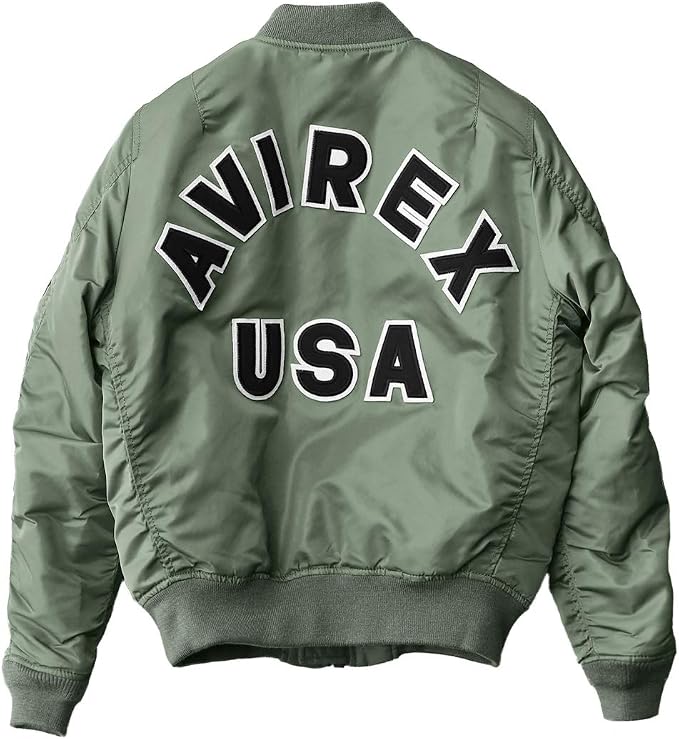 Amazon Co Jp Avirex アビレックス 651 レディース Commercial Logo Ma 1フライトジャケット クーポン対象外 L 073 Sage 服 ファッション小物
