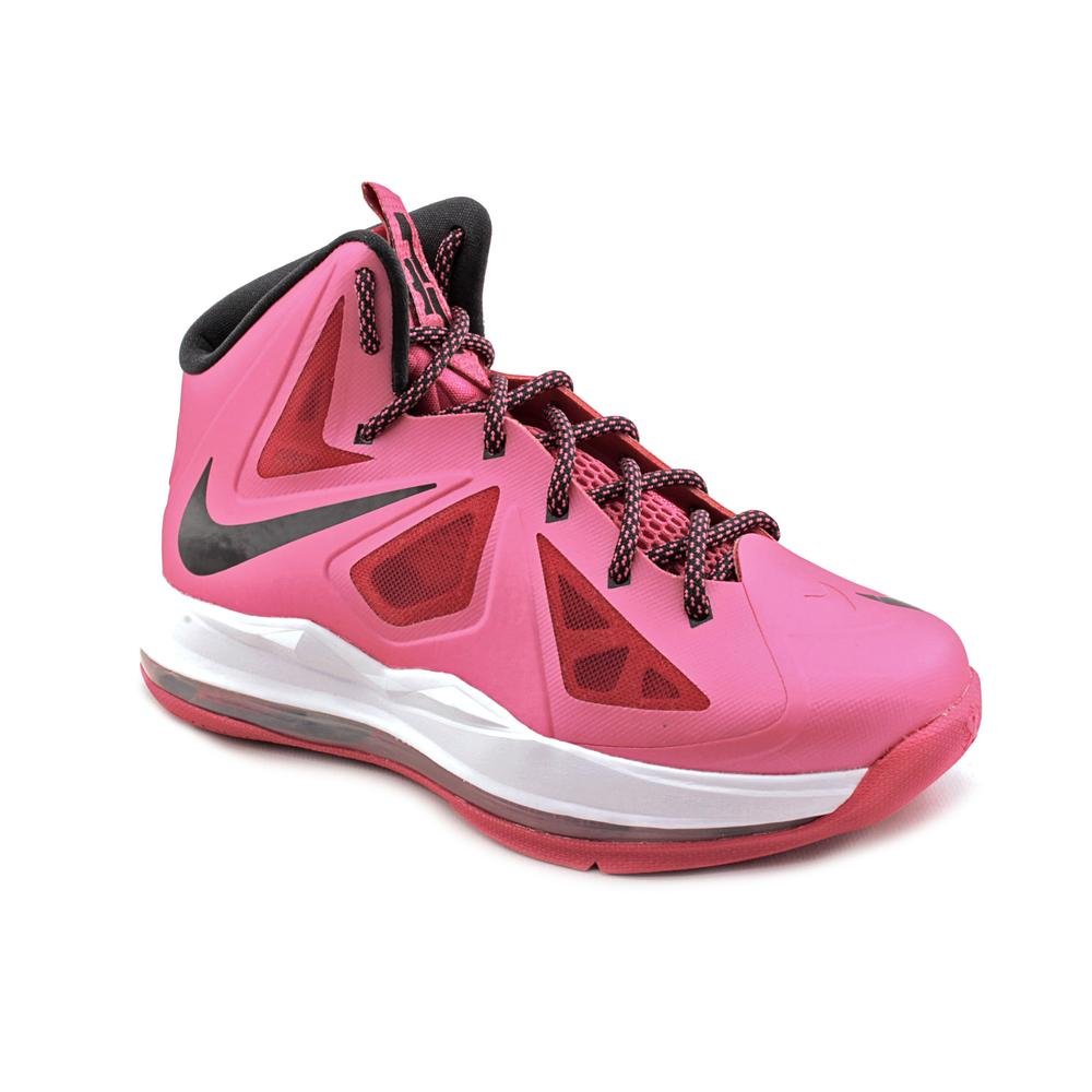 Nike Lebron X (GS) Youth Girls Pink Basketball Shoes Size UK 5.5