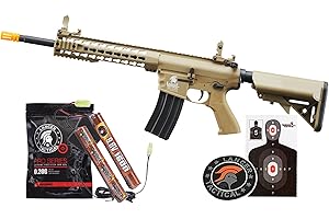 Lancer Tactical Gen 2 M4 Evo Nylon Polymer AEG Rifle with Mid Magazine- Battery, Charger, 1000 Rounds 0.20g BBS Included
