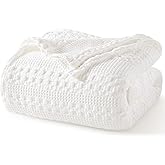 PHF 100% Cotton Waffle Weave Blanket Twin Size for Bed, Soft Lightweight & Breathable for Spring and Summer, All-Season Comfort, Luxury Aesthetic Blanket for Home Decor, 66"x90", White