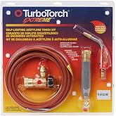 TURBOTORCH 0386-0832 PL-5ADLX-MC Self-Lighting Torch Kit, Air Acetylene, Extreme Swirl Technology, Soft Solder to 4", Silver Braze to 2", Includes AR-MC Regulator, G-4 Handle, AH-12 Hose, PL-5A Tip
