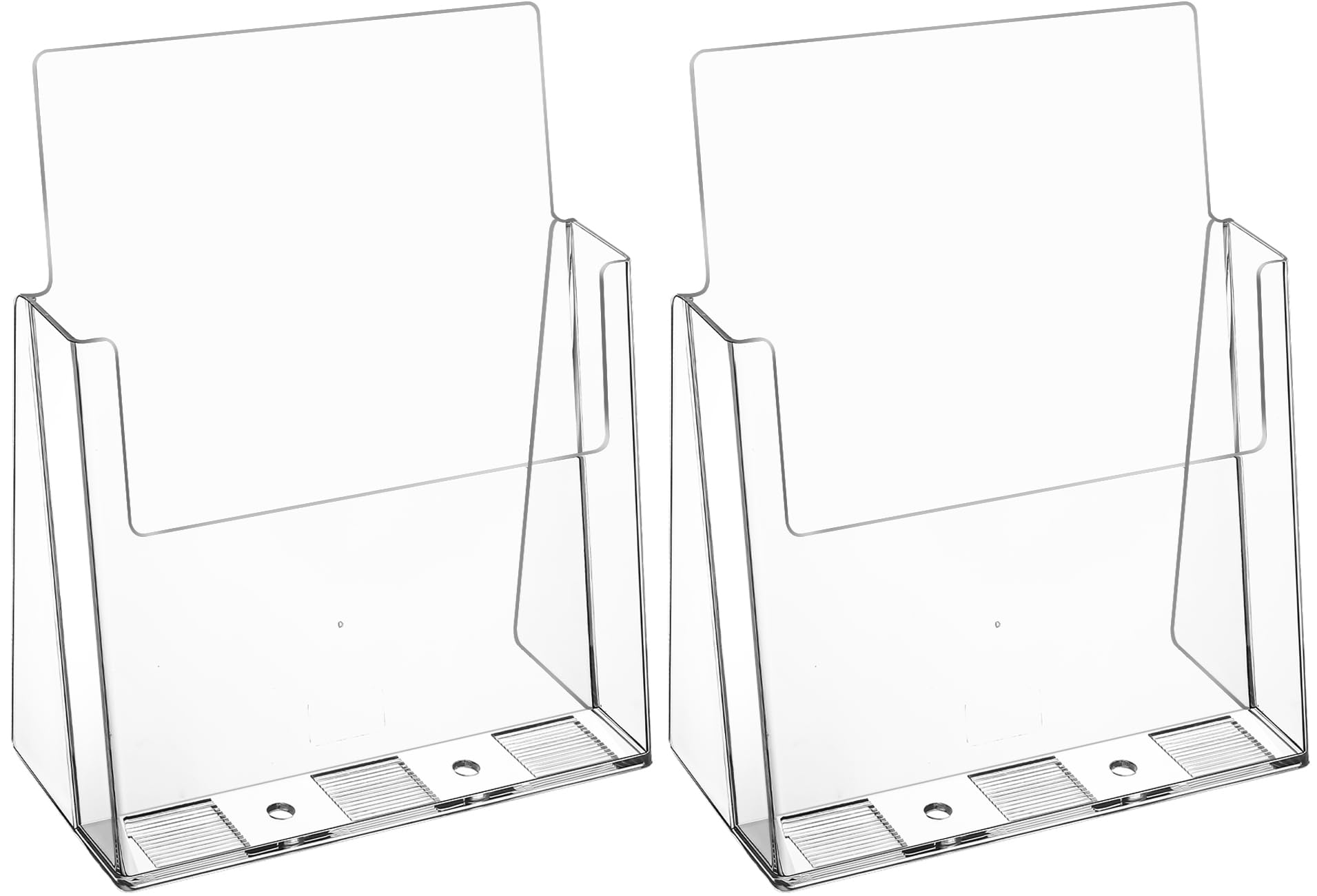 Photo 1 of MaxGear Acrylic Brochure Holder 8.5x11 inch, Clear Plastic Literature Holder for Flyers, Pamphlets, Magazines and Booklets, for Countertop Use, Acrylic Display Stand for Office, 2 Pack