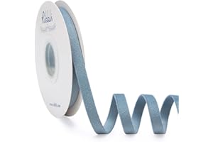 Ribbli Light Dusty Blue Velvet Ribbon Double Faced 3/8 Inch 10-Yard Spool Light Dusty Blue Ribbon Use for Christmas Tree Ornaments Gift Wrapping Wreath Decoration Wedding Boutonnieres