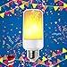 LED Flame Bulbs,Sunstrider E26/E27 LED Flame Effect Light Bulb 3 modes Simulated Nature Fire Flickering Fire Effect Atmosphere Decorative Light Bulb for Bar Festival Party Decoration