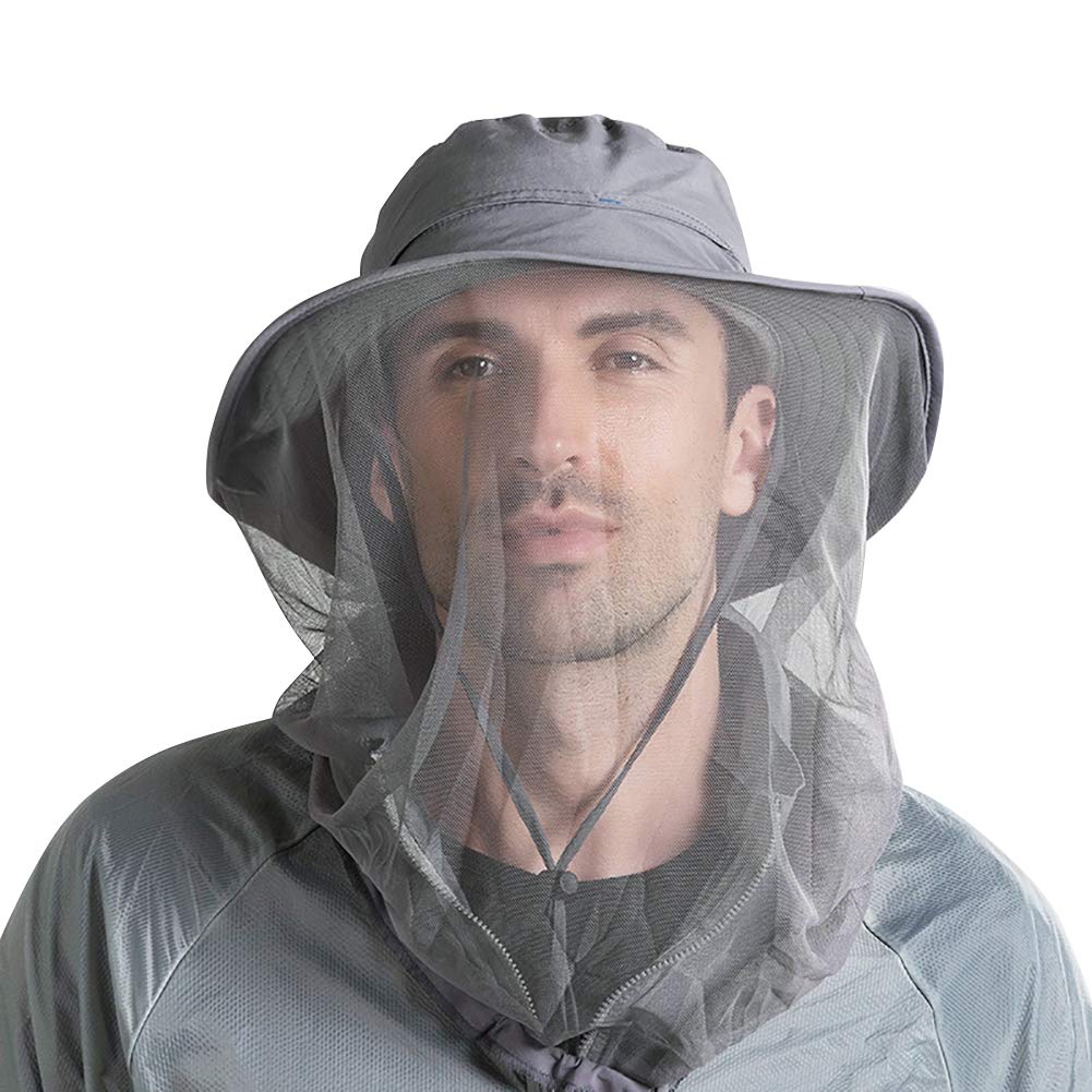Beekeeper Beekeeping Hat with Veil Mosquito Head Net Hat Face Mesh Anti-Mosquito Fishing Hat Camping Mosquito Net Hat Bee Veil Hat Mosquito Hat Net Mesh Bee Suit Bug Insect Cap Hat for Men Women