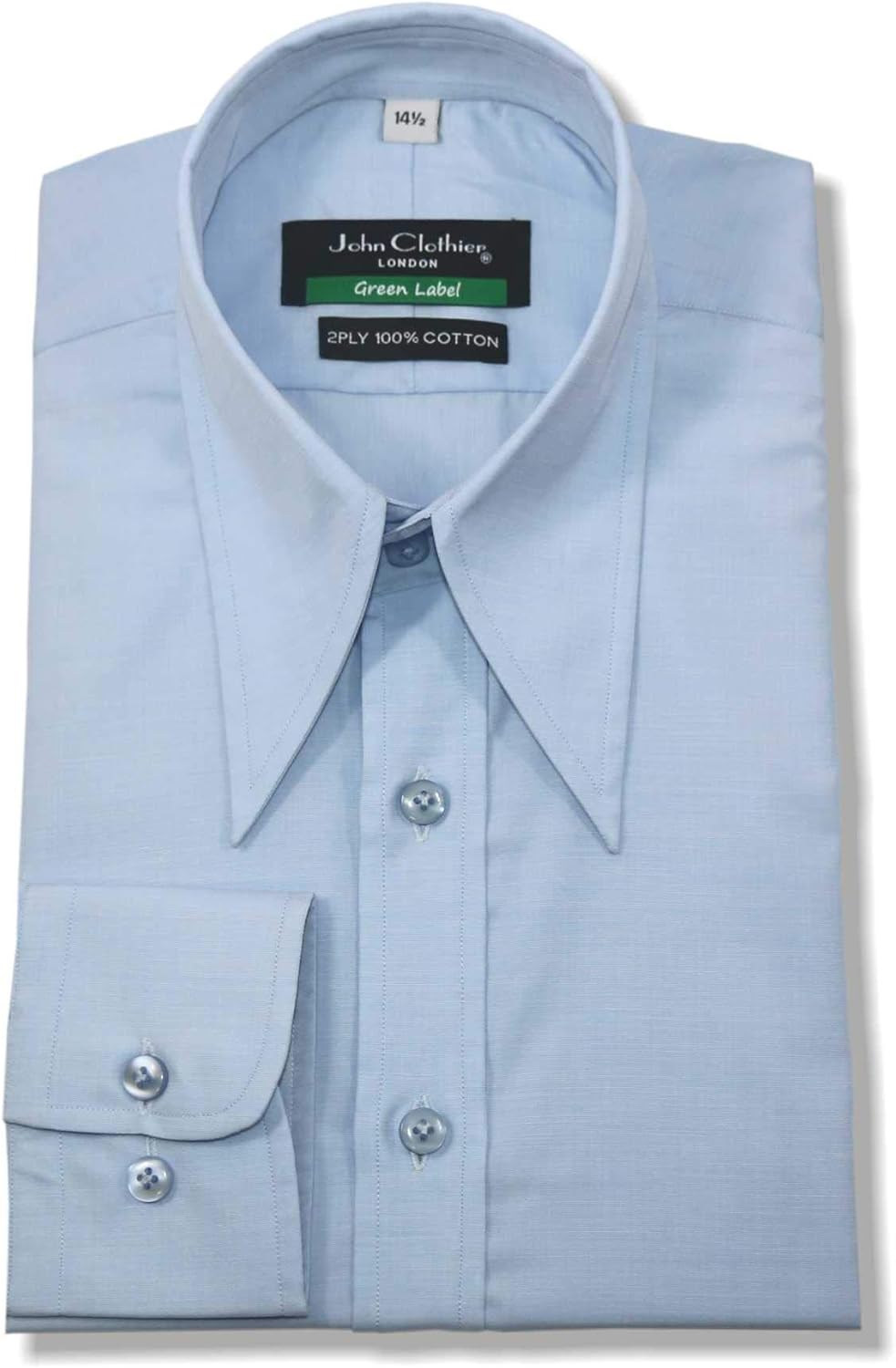 SpearPoint Collar 100 Cotton Men's Shirt Vintage Clothing Dagger