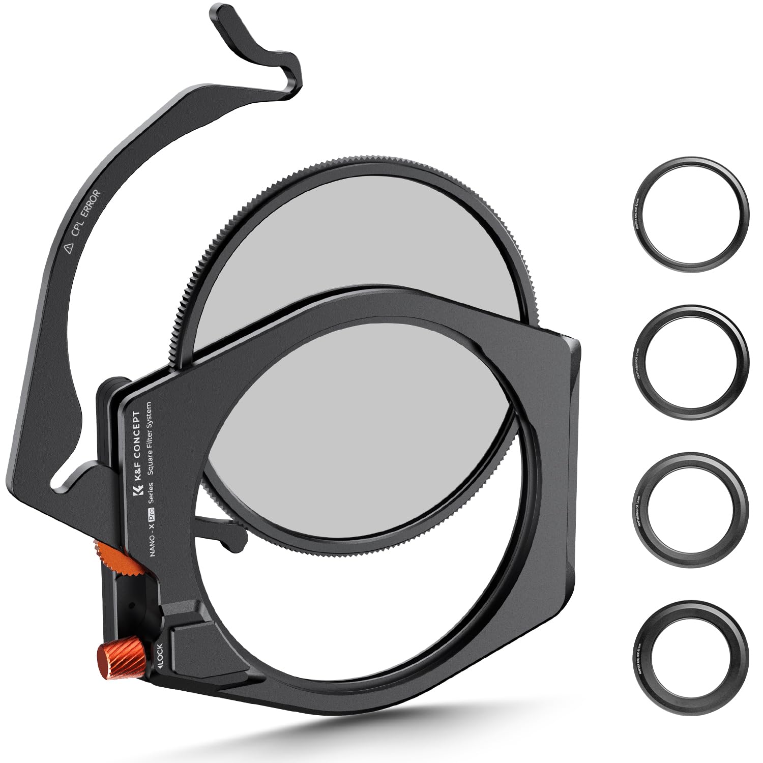 K&F CONCEPT Square Filter Holder with 95mm Polarizing Filters, X-PRO series Square Bracket System