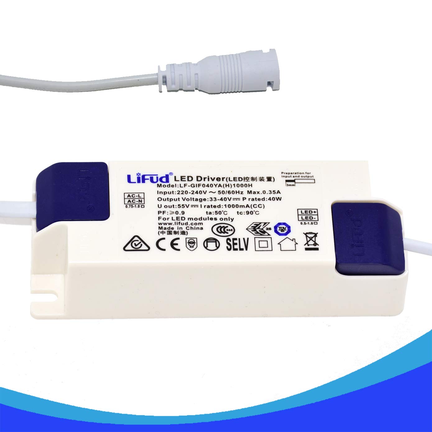 LiFud Ampoule LED sans scintillement 40 W 220-240 V/DC 33-40 V/950 ma ~ 50/60 Hz Culot femelle [Classe énergétique A+++]