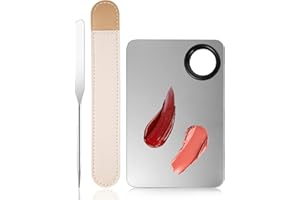 Makeup Mixing Palette, KissDate Korean Spatula Makeup Palette with Foundation Spatula, Stainless Steel Makeup Spatula Cosmeti