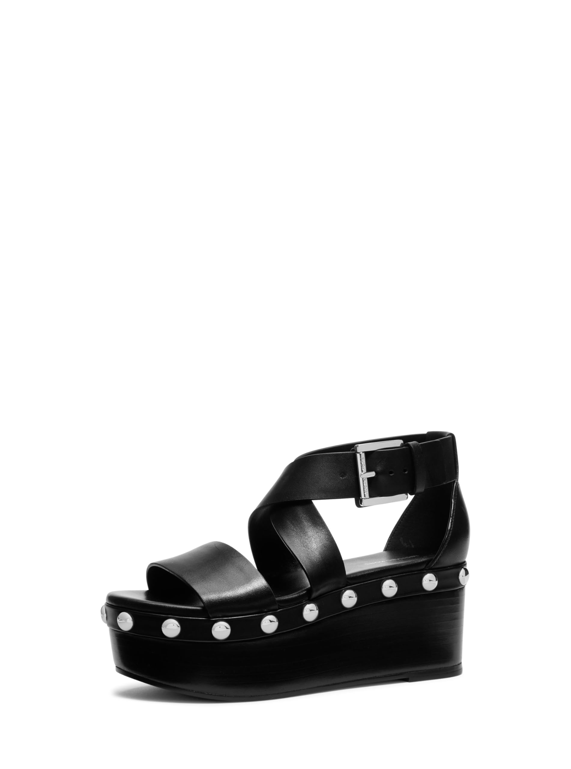 Michael Kors Women’s Hensley Flatform Sandal, Dome Studs/Black, 6