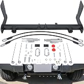 BX1139 Tow Bar Base Plate Bracket for 2018-2025 Jeep Wrangler JL JLU Sports Sahara Freedom Rubicon Unlimited All Models with Standard Bumper Includes Acc, 4XE, 392 Heavy Duty Black
