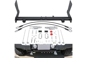 E-COWLBOY BX1139 Tow Bar Base Plate Bracket for 2018-2025 Jeep Wrangler JL JLU Sports Sahara Freedom Rubicon Unlimited All Models with Standard Bumper Includes Acc, 4XE, 392 Heavy Duty Black