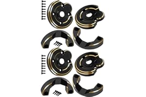 Brass Portal Covers Weights Upgrades Part for Axial Capra 1.9 UTB/SCX10 III,ARRCat 8PCS Brass Portal Covers Weights,Black