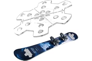 Jenaai 1 Pcs Snowboard Stomp Pad Aluminum 3D Clear Enhanced Traction Control Snowboard Practice Mat Anti Slip Stomp Pad Snowboarding Accessories Beginner Gift for Winter Holiday Ski