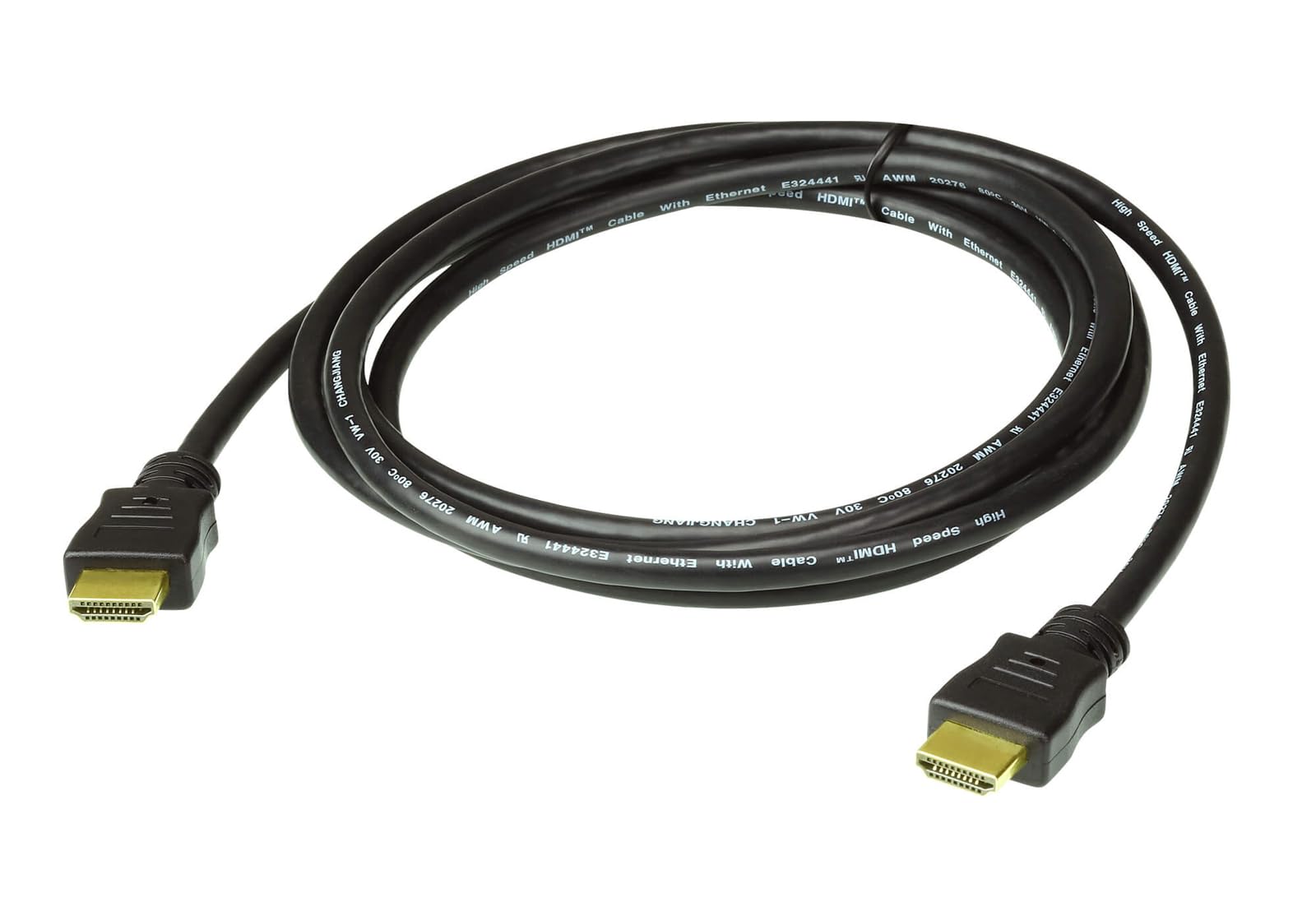 ATEN True 4K HDMI 2.0 Cable with Ethernet 2L-7D02H-1 (2m) 4096 x 2160 @60Hz; 3840 x 2160 @ 60Hz 4:4:4, HDCP 2.2 compliant, Gold-plated connectors for reliable transmissions, UK