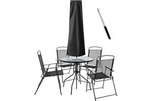 OKPOW Patio Umbrella Cover - 170CM Waterproof Outdoor Umbrella Cover Fits 5ft to 7ft Market Umbrellas - Anti-UV Heavy Duty 42