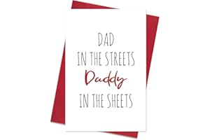 Ogeby DILF Father’s Day Card for Husband Boyfriend, Naughty Fathers Day Card from Wife, Dad in the Streets Daddy in the Sheets