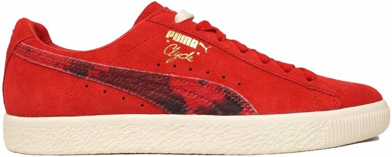 puma clyde red suede