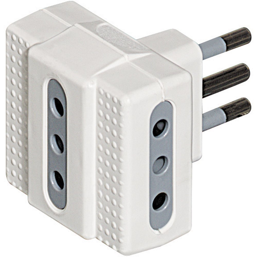 BTicino S3603D Triple Socket,White