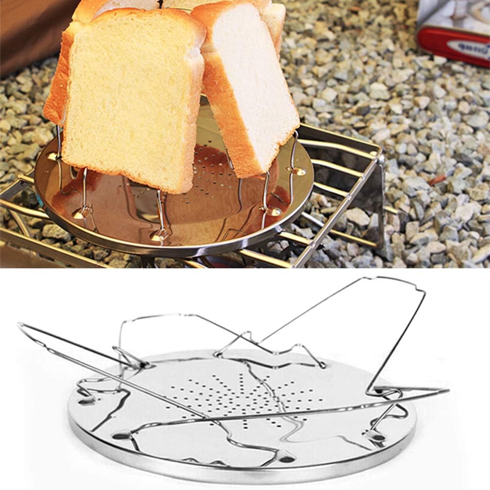 Kuizhiren1 Stainless Steel Camping Toaster Rack Holder ，Stainless Steel