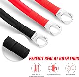 JatilEr 2 Pcs 12V Battery Cables 2AWG 15cm M8 Ring Terminals Copper view 4