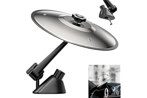 Rantuia Platillo para Coche, Car Crash Cymbal Amantes de la Música, Car Cymbal Air Vent, Adecuado para Varios Modelos Mini Platillo de Bateria para Carro. (Plata)