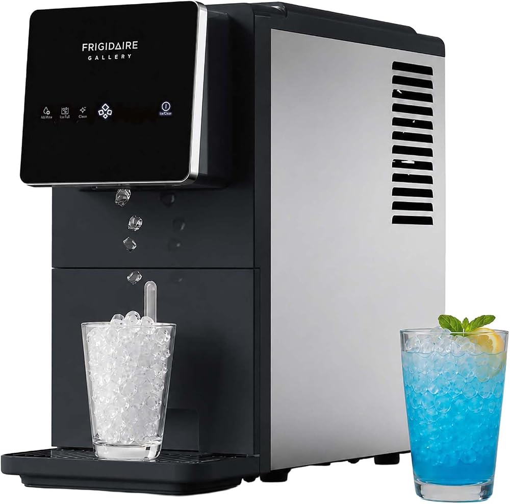 FRIGIDAIRE Touchscreen Nugget Ice Maker, Countertop Ice Machine, Sonic Ice Maker with 33 lbs. Capacity, Slate